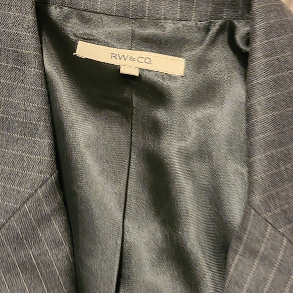 RW & Company pinstriped wool blend skirt suit - Picture 4 of 13